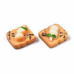 不透明なエポキシ樹脂カボション  模造食品  ひょうたんとパン  砂茶色  20x19x10mm&nbsp;LS-CRES-S358-63