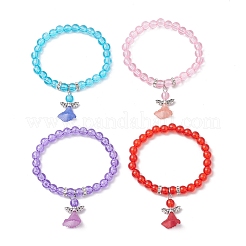 Transparent Plastic Beaded Stretch Bracelets for Children&nbsp;BJEW-JB11507