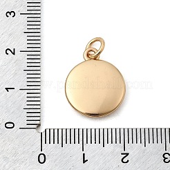304ステンレススチールペンダントの印刷  ゴールド  オレンジ  太陽のチャーム入りフラットラウンド  18.2x15x3.3mm  丸カン：6x1ミリ  内径：4mm&nbsp;STAS-K304-16A-G