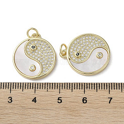 Brass Micro Pave Cubic Zirconia Pendants&nbsp;KK-G485-07G