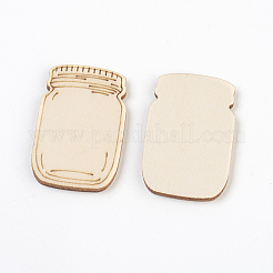 ウッドカボション  レーザーカットウッドシェイプ  ボトル  バリーウッド  41.5~42x27x2.5mm&nbsp;WOOD-L007-16