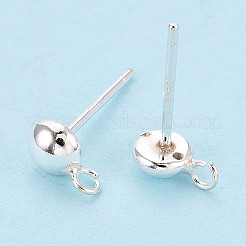925 Sterling Silver Stud Earring Findings&nbsp;STER-N017-11S