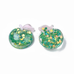 Autumn Theme Transparent Epoxy Resin Cabochons&nbsp;LS-CRES-N034-01