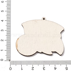 アメリカンフットボールをテーマにしたプリント入り木製ペンダント  イーグルチャーム  40x44x2.5mm  穴：1.7mm&nbsp;WOOD-B012-02D