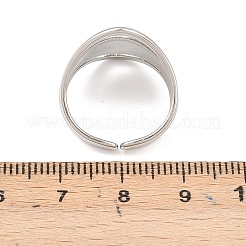USサイズ7 304ステンレススチール製カフリング  ステンレス鋼色  4~20mm  内径：17.2mm&nbsp;LS-RJEW-D336-04P