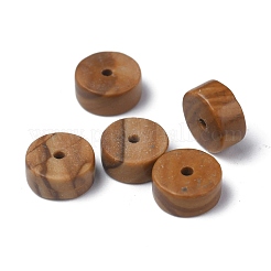 Natural Yellow Wood Lace Stone Wooden Jasper Beads Strands&nbsp;G-Z006-C08