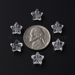 透明なアクリルビーズ  スター  透明  9x9.5x5.5mm  穴：2mm  約2000個/500g&nbsp;MACR-S373-45-B01
