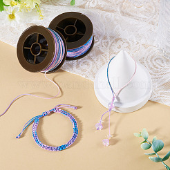2 Rolls 2 Colors Segment Dyed Round Polyester Twisted Cords&nbsp;OCOR-TA0003-59B