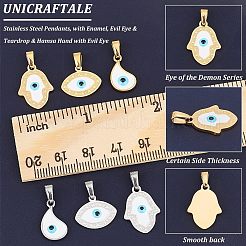 6Pcs 6 Style 304 Stainless Steel Pendants&nbsp;STAS-UN0039-43