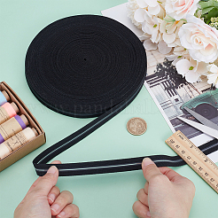 20mのポリエステルゴムバンド  フラットゴムひも  衣服の縫製アクセサリー用  ブラック  15mm  約21.87ヤード（20m）/セット&nbsp;OCOR-BC0007-93C