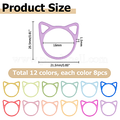96Pcs 12 Colors Baking Paint Iron Stitch Markers&nbsp;IFIN-HS0001-05
