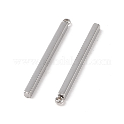 変色しない304ステンレススチールペンダント  直方体/棒状のチャーム  ステンレス鋼色  32.5x2.5x2mm  穴：1.4mm&nbsp;STAS-G336-03D-P