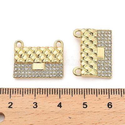 Rack Plating Alloy Pendants with Rhinestone&nbsp;PALLOY-Q005-01G-1