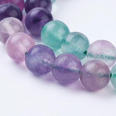Natural Fluorite Beads Strands&nbsp;G-P318-05-8mm-1