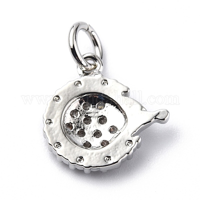 真鍮製マイクロパヴェキュービックジルコニアチャーム 丸カン