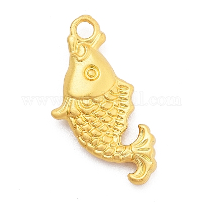 合金ペンダント  蓮  魚  チャーム  魚  18.5x9x2.5mm  穴：1.6mm&nbsp;PALLOY-Q365-03G-01-1