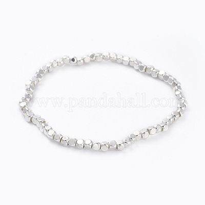 Brass Bead Stretch Bracelets&nbsp;BJEW-JB04402-1