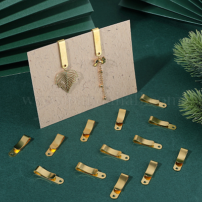 20Pcs Brass Tie Clips&nbsp;KK-SC0007-10C-1