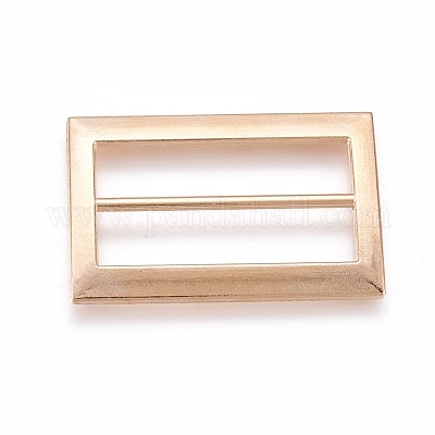 合金バックル  長方形  ゴールドカラー  25.5x19x2mm  穴：5x20mm&nbsp;X-PALLOY-WH0059-01A-G-1