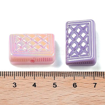 UV Plating Iridescent Acrylic Beads&nbsp;MACR-D032-11-1