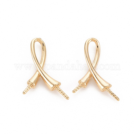Brass Peg Bails Pendants&nbsp;X-KK-T062-199G-NF-1