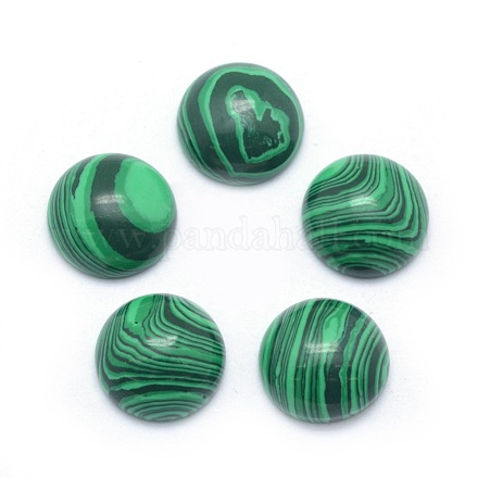 Synthetic Malachite Cabochons&nbsp;G-P393-R49-10MM-1