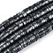 Handmade Polymer Clay Beads Strands, Pearlized, Disc/Flat Round, Heishi Beads, Black, 6mm, Hole: 1.5mm, 15.75''(40cm)
