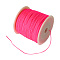 Braided Nylon Thread, Chinese Knotting Cord for Beading Jewelry Making Macrame Craft, Deep Pink, 0.8mm, about 100yards/roll