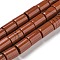 Natural Red Jasper Beads Strands, Column, 7.5~8x6mm, Hole: 1.2mm, about 48~50pcs/strand, 15.16''~15.31''(38.5~38.9cm)
