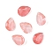 Cherry Quartz Glass Cabochons, Teardrop, Faceted, 8x6x3.5mm