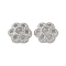 Alloy Bead Caps, Flower, Platinum, 5.5x6x1.5mm, Hole: 1.5mm