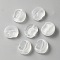 Transparent Glass Beads, Moon with Star, Clear, 14x12x6mm, Hole: 1.2mm
