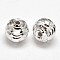 Fancy Cut 925 Sterling Silver Round Beads, Silver, 8mm, Hole: 1.5mm, about 44pcs/20g