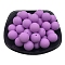 Silicone Beads, Round, Orchid, 15mm, Hole: 2mm