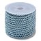 Polyester Cord, Twisted Cord, Light Blue, 3mm, about 5.47 Yards(5m)/Roll