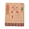 Paper Jewelry Display Cards, for Hanging Earring Display, Rectangle with Word Since Love, BurlyWood, 50x40x0.3mm, Hole: 5.3mm