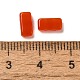 不透明なアクリルビーズ  長方形  レッドオレンジ  8x4x3mm  穴：1mm&nbsp;OACR-M018-02A-3