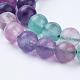 Natural Fluorite Beads Strands&nbsp;G-P318-05-8mm-5