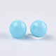 不透明なプラスチックビーズ  ラウンド  ライトブルー  6x5.5mm  穴：1.8mm  約4790個/500g&nbsp;KY-T005-6mm-613-2