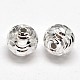 Fancy Cut 925 Sterling Silver Round Beads&nbsp;STER-F012-08E-1