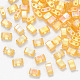 ABカラーメッキ  長方形  ゴールド  2mm  穴：4.5~5.5x2x2~2.5mm  約0.5~0.8個/袋&nbsp;SEED-S031-M-251-1