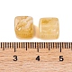 アクリルビーズ  イミテーション翡翠  キューブ  モカシン  9x8x8mm  穴：2mm  833個/ 500g&nbsp;OACR-H120-01J-3