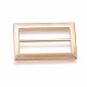 合金バックル  長方形  ゴールドカラー  25.5x19x2mm  穴：5x20mm&nbsp;X-PALLOY-WH0059-01A-G-1