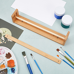 壁掛け木製画用紙ロールホルダー  長方形  バリーウッド  31.8x5.9x1cm&nbsp;DIY-WH0496-66