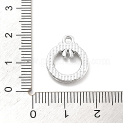 合金ラインストーンペンダント  UVメッキ  クリスマスリース  プラチナ  17x14x2mm  穴：1.6mm&nbsp;FIND-U026-20P