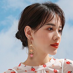 DIYリングドロップピアス作成キット  304ステンレススチールペンダントを含む  真鍮のピアスフック  アイアン製丸カン  ゴールデン·ステンレス鋼色  60個/箱&nbsp;FIND-SZ0002-12