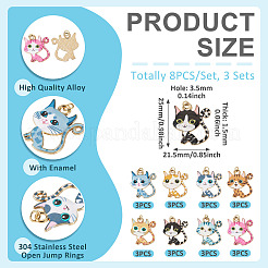 24Pcs Alloy Enamel Pendants&nbsp;ENAM-TA0003-83