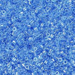 MIYUKIデリカビーズ  シリンダー  日本製シードビーズ  11/0  （db1229)透明なオーシャンブルーの光沢  1.3x1.6mm  穴：0.8mm  約2000PCS /ボトル  10 G /ボトル&nbsp;SEED-JP0008-DB1229