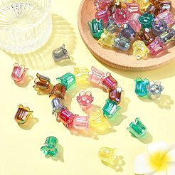 50Pcs UV Plating Opaque Acrylic Beads&nbsp;MACR-CJ0002-22