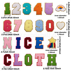 39Pcs 39 Style Computerized Embroidery Cloth Iron on/Sew on Patches&nbsp;DIY-FW0001-17